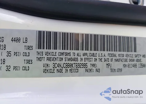 2019 Jeep Compass Altitude Fwd from USA, damaged, VIN 3C4NJCBB0KT692995